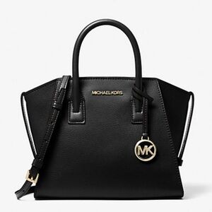 Michael Kors Avril Small Satchel Crossbody Black